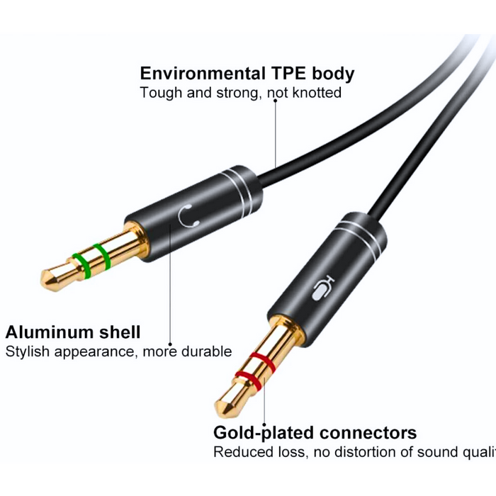 3.5mm Audio Splitter | Connector for Headsets – FunBug audio splitter in Pakistan