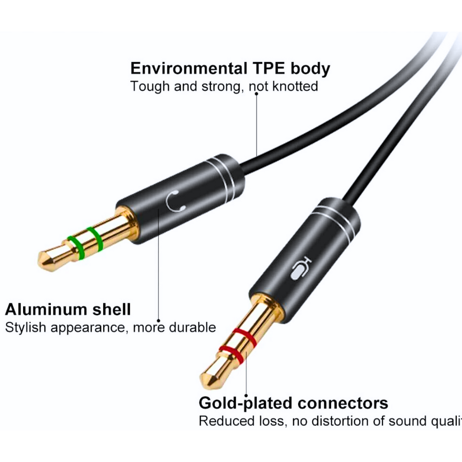 3.5mm Audio Splitter | Connector for Headsets – FunBug audio splitter in Pakistan
