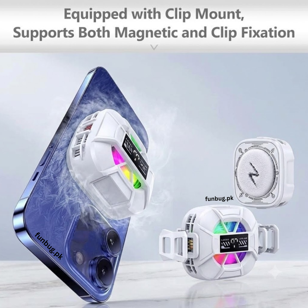 TL26 Magnetic & Clip Mobile Phone Cooler | Digital Display
