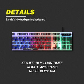DUO Colored Rgb Gaming Keyboard - Black & White