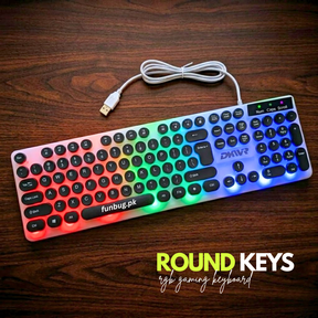 Original Retro Round Key RGB Gaming Keyboard