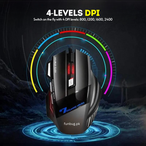 High-Quality 7 Buttons Rgb Wired Gaming Mouse - Black