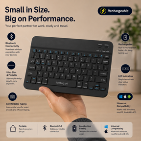 Rechargeable Mini Wireless Bluetooth Keyboard