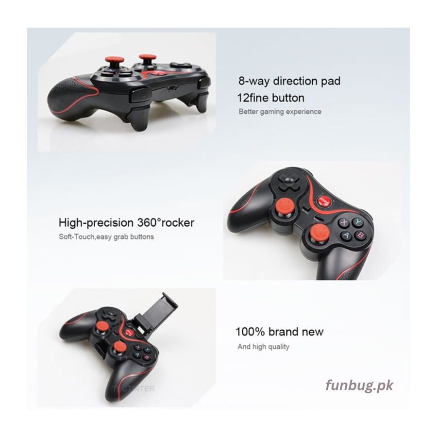 Bluetooth Wireless Gaming Controller - X3 – FunBug gaming controller in Pakistan