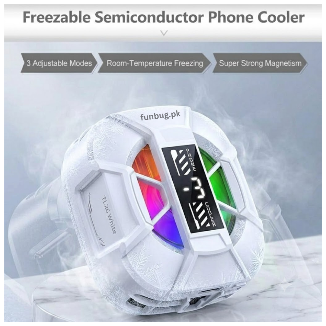 TL26 Magnetic & Clip Mobile Phone Cooler | Digital Display