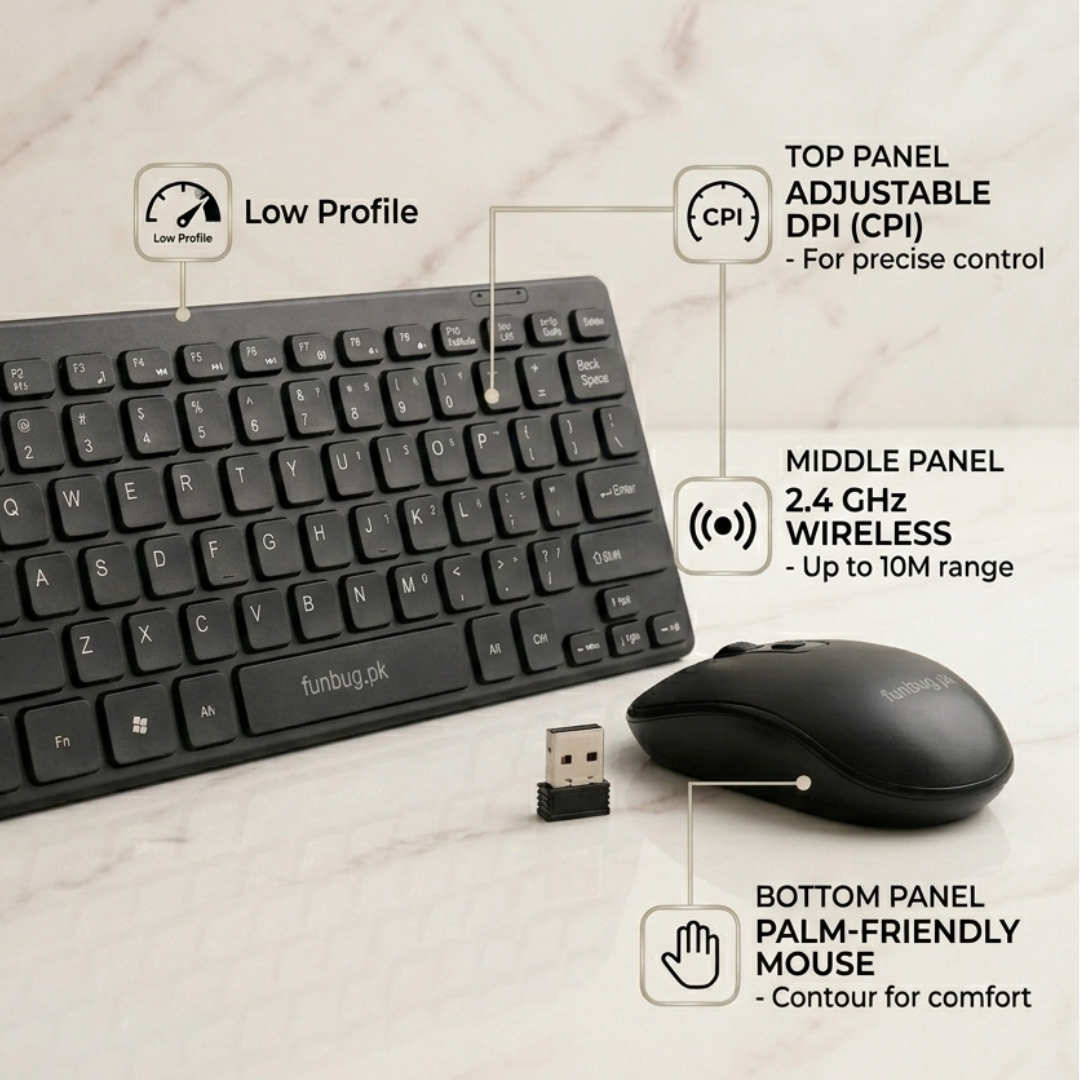 Mini Wireless Keyboard & Mouse Combo - GKM901