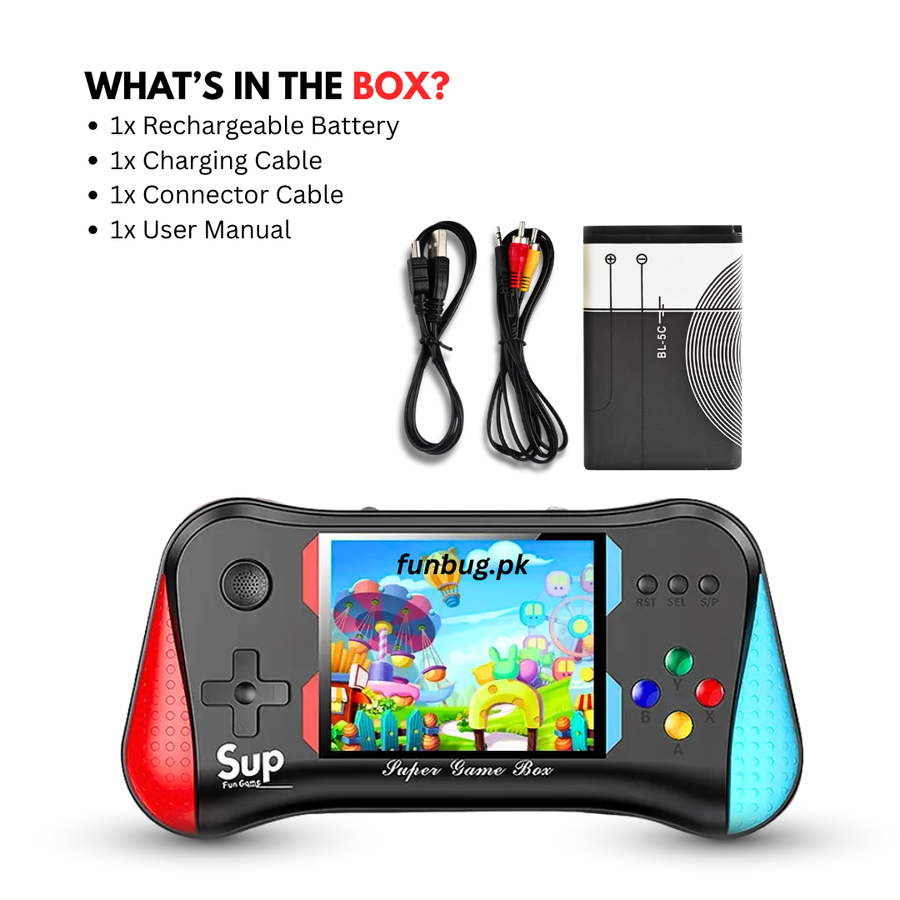 FunBug X7M HD Mini Retro Handheld Game Console – FunBug handheld game console in Pakistan