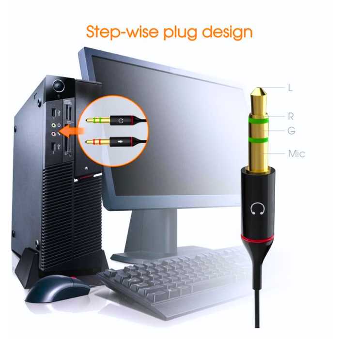 3.5mm Audio Splitter | Connector for Headsets – FunBug audio splitter in Pakistan
