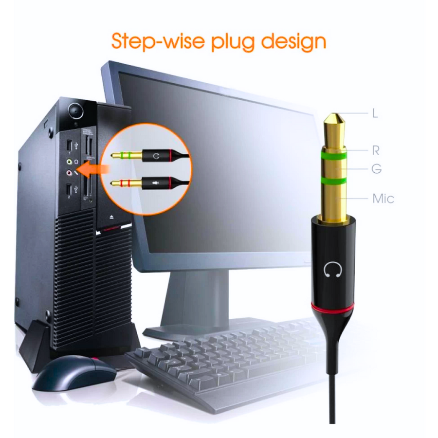 3.5mm Audio Splitter | Connector for Headsets – FunBug audio splitter in Pakistan