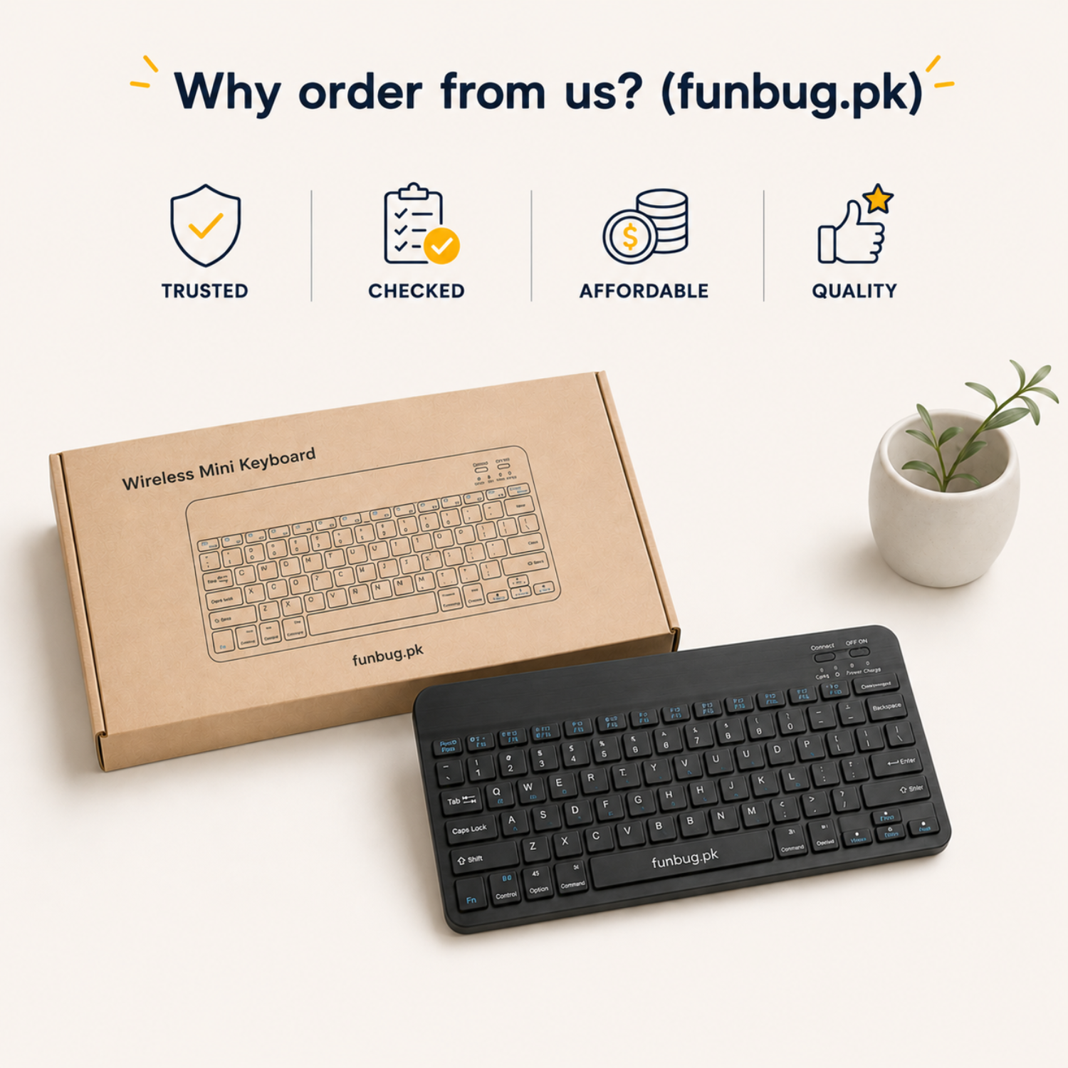 Rechargeable Mini Wireless Bluetooth Keyboard