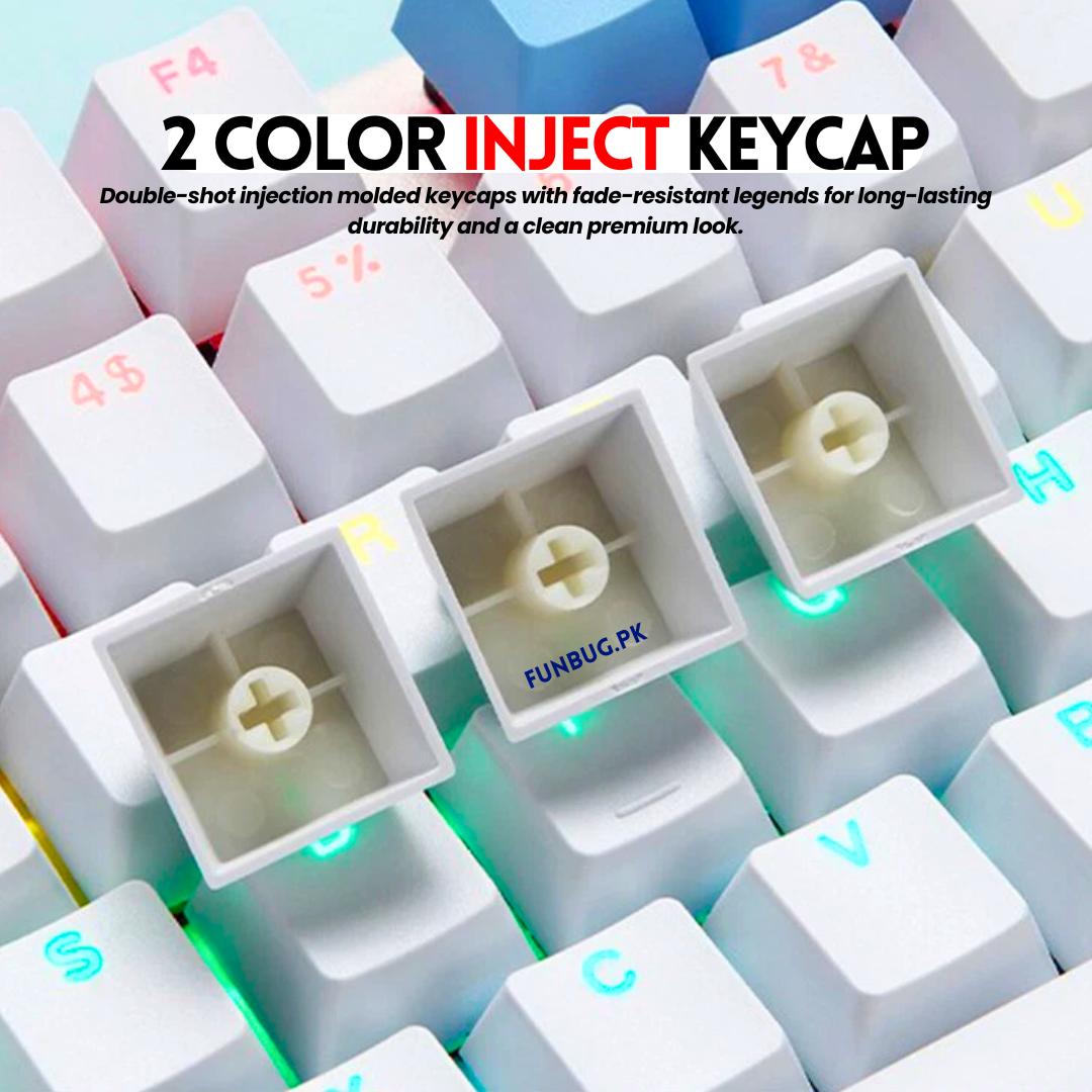 LM2104 Blue Switch Mechanical Gaming Keyboard – 104 Keys