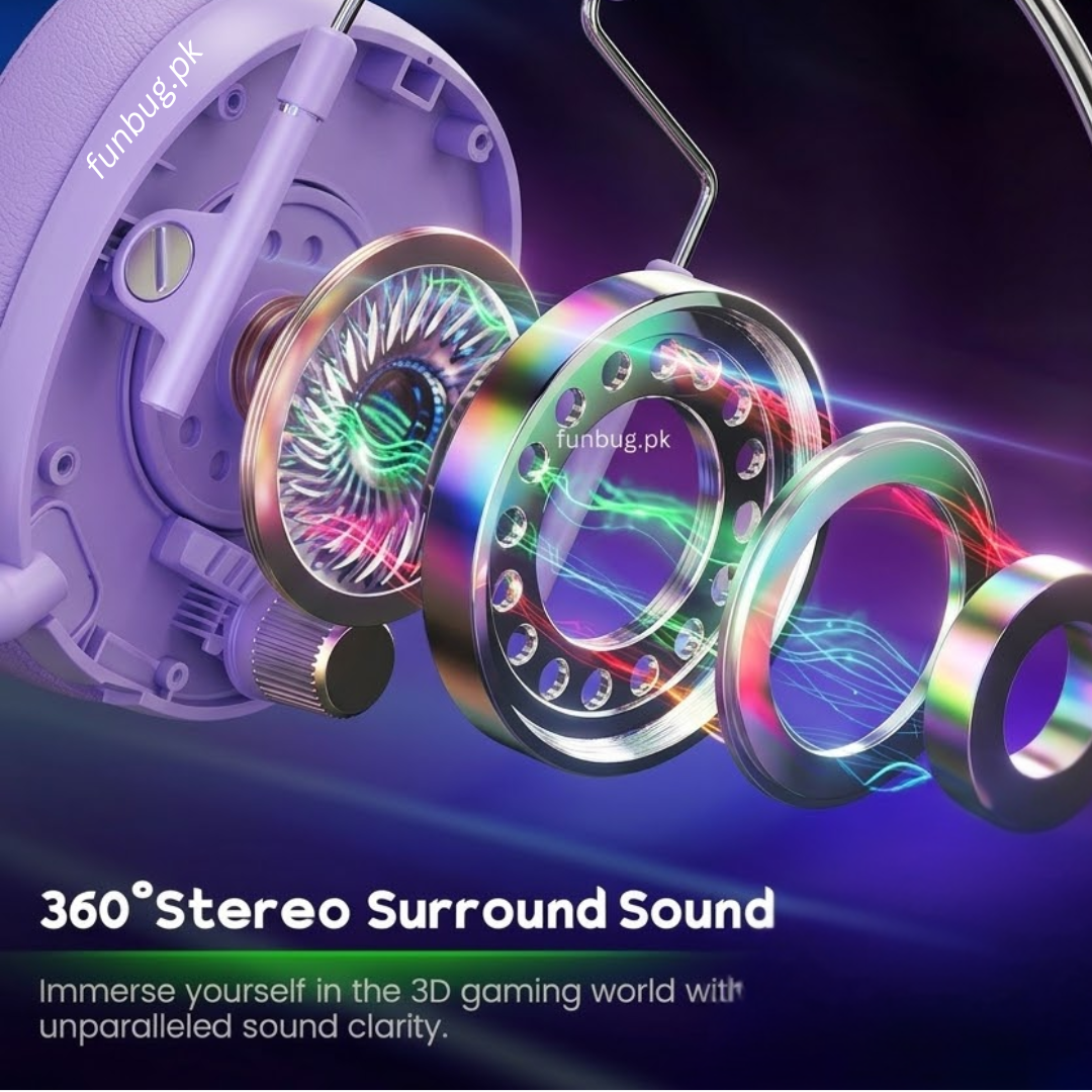 XOX T9 Lavender Rgb Gaming Headphones