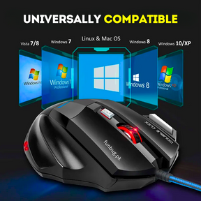 High-Quality 7 Buttons Rgb Wired Gaming Mouse - Black