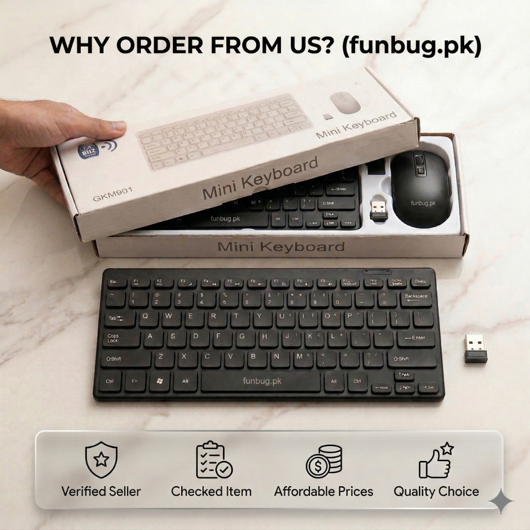 Mini Wireless Keyboard & Mouse Combo - GKM901