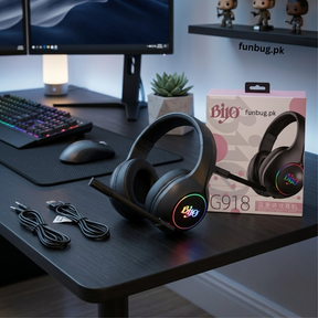 Bijo G918 Wireless + Wired Rgb Gaming Headset