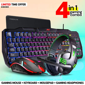 4in1 Deltaco Gaming Combo Set for PC/Laptop