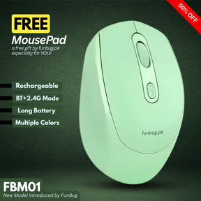 FBM01 Rechargeable Wireless Mouse – Bluetooth & 2.4G