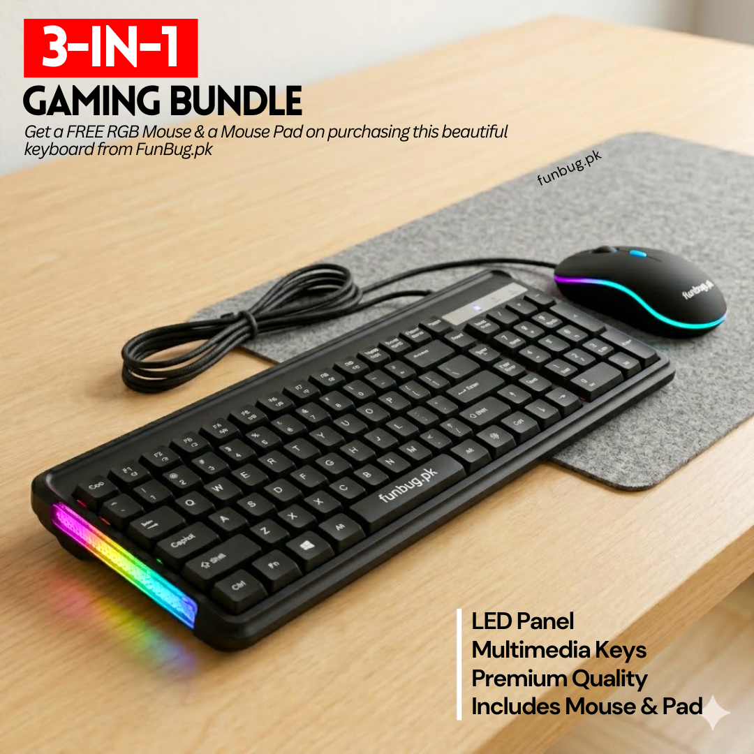 J209 Gaming Keyboard & Mouse Combo - Black