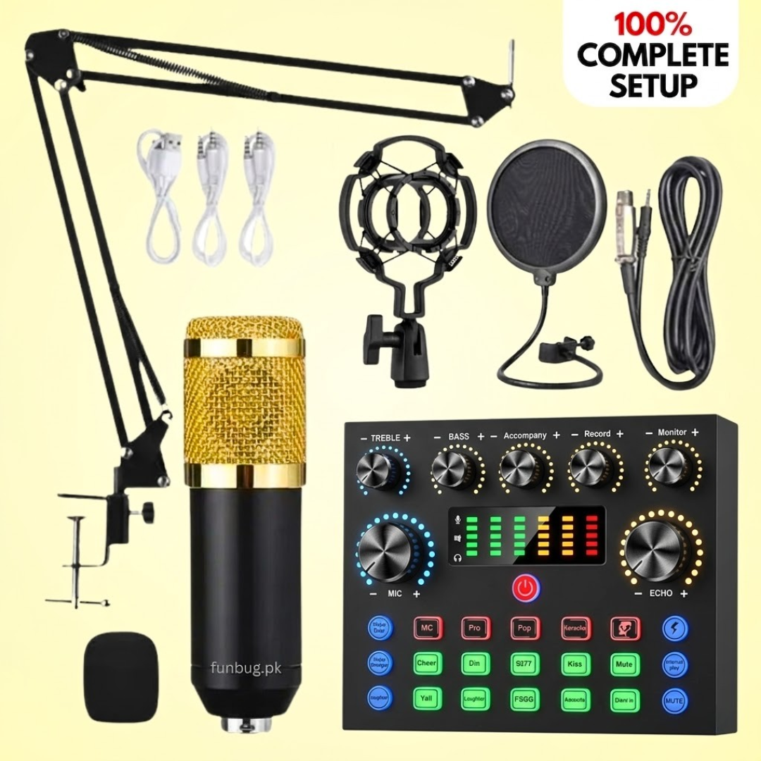 Original BM800 Condenser Microphone Kit with Upgraded V10 Sound Card