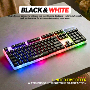 DUO Colored Rgb Gaming Keyboard - Black & White