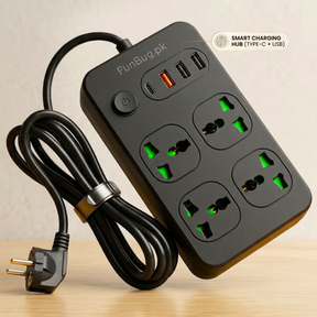 2500W Power Socket Extension with USB & Type-C Ports
