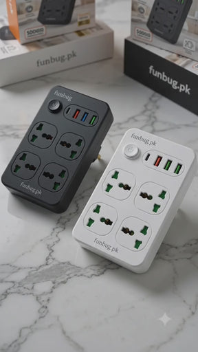 2500W Power Socket Extension with USB & Type-C Ports