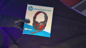 H130 Wired Headphones - 3.5mm Single Pin - Red&Black